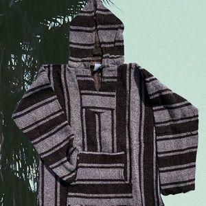 Mexican Poncho Baja Hoodie Drug Rug